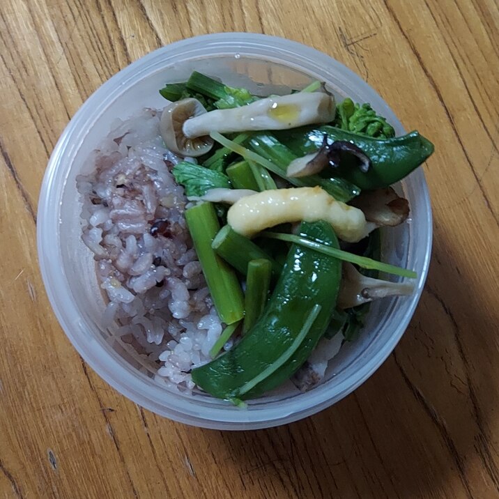 キノコと緑野菜弁当